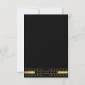 Classic Beauty Art Deco Save the Date Einladung (Rückseite)