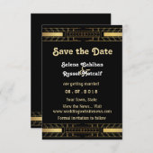 Classic Beauty Art Deco Save the Date Einladung (Vorne/Hinten)