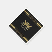 Classic Beauty Art Deco Wedding Napkins Serviette (Ecke)