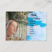 CLASSIC BEAUTY MONOGRAM , antik hell blau Visitenkarte (Vorderseite)