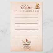 Classic Beige Baby Duwer Game Advice für Eltern Flyer (Vorne)