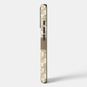 Classic Beige Damask Case-Mate iPhone Hülle (Rückseite / Links)