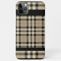 Classic Beige und Black Kariert iPhone / iPad Gehä