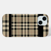 Classic Beige und Black Kariert iPhone / iPad Gehä Case-Mate iPhone Hülle (Rückseite (Horizontal))