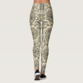 classic beige vintage nautical compass ornamental leggings (Rückseite)