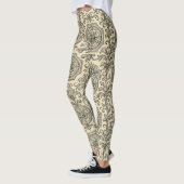 classic beige vintage nautical compass ornamental leggings (Links)