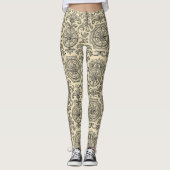classic beige vintage nautical compass ornamental leggings (Vorderseite)