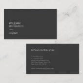 Classic Beruflich Consultant III Visitenkarte (Vorne/Hinten)