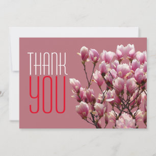 Classic Beruflich Floral Rose Gold Dankeskarte