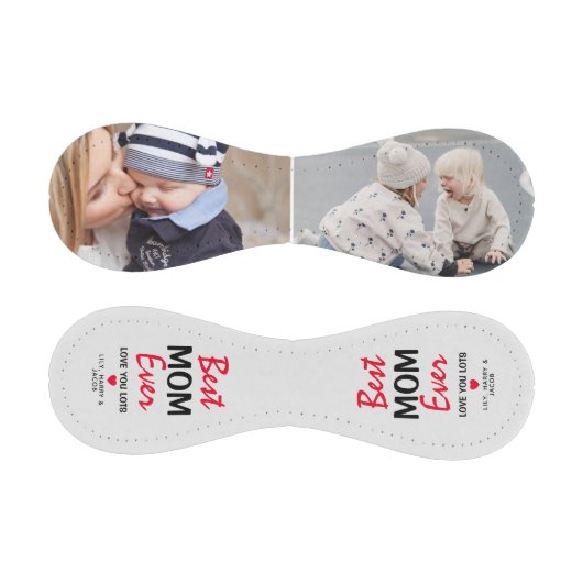 Classic 'Best Mama Ever' 2 Foto Geschenk Baseball (Paneele)