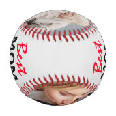 Classic 'Best Mama Ever' 2 Foto Geschenk Baseball (Rückseite)