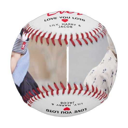 Classic 'Best Mama Ever' 2 Foto Geschenk Baseball (Vorderseite)