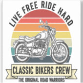 Classic Bikers Crew Motorrad.jpg Aufkleber (Vorderseite)