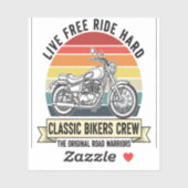 Classic Bikers Crew Motorrad.jpg Aufkleber (Blatt)
