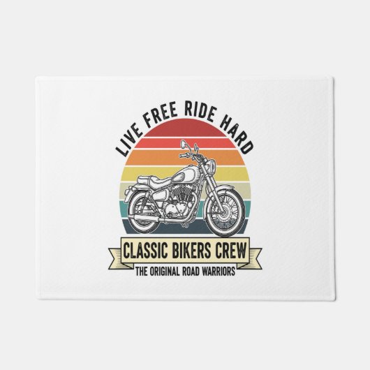 Classic Bikers Crew Motorrad.jpg Fußmatte (Vorderseite)