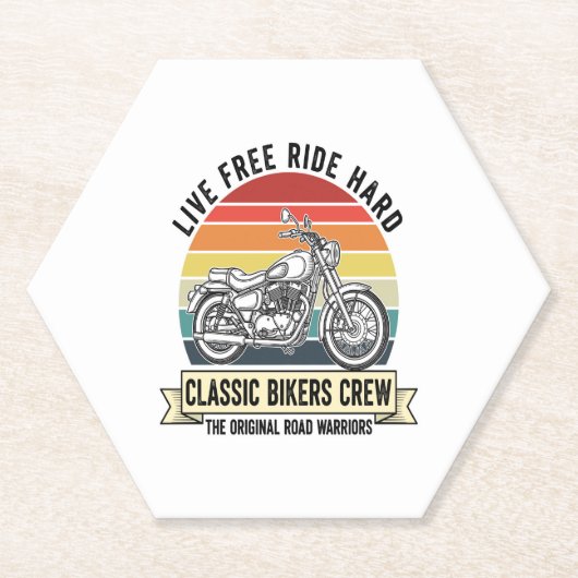 Classic Bikers Crew Motorrad.jpg Untersetzer (Vorderseite)
