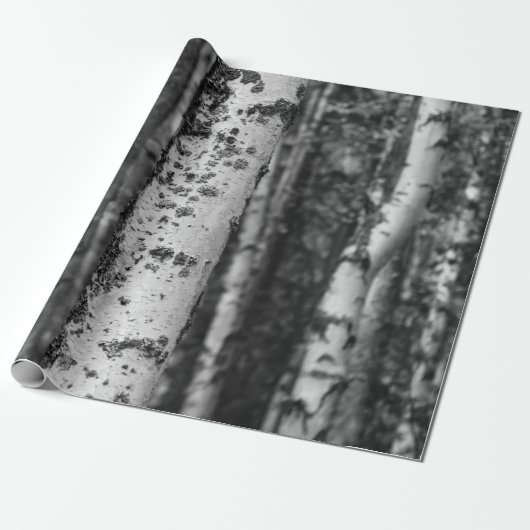 Classic Birch Forest Wrapping Paper Geschenkpapier (Ungerollt)