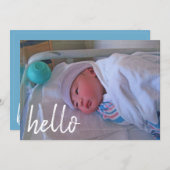 Classic Birth Announcement Dankeschön Card Ankündigung (Vorne/Hinten)