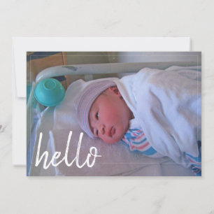 Classic Birth Announcement Dankeschön Card Ankündigung