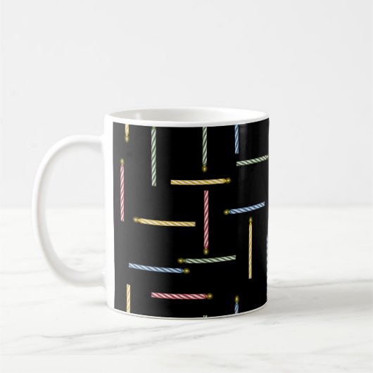 Classic Birthday Candles - Black Coffee Tasse (Links)