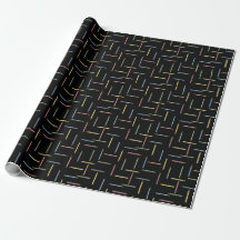 Classic Birthday Candles - Black Wrapping Paper
