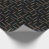 Classic Birthday Candles - Black Wrapping Paper Geschenkpapier (Ecke)