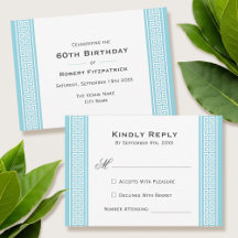 Classic Birthday Party Blue UAWG Response Card