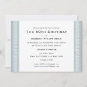 Classic Birthday Party Custom Age Foto Grau Einladung (Vorderseite)