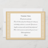 Classic Birthday Party Foto Gold Flat Dankeskarte (Vorderseite)