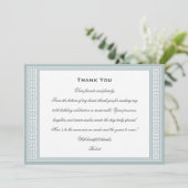 Classic Birthday Party Foto Gray Flat Dankeskarte (Stehend Vorderseite)