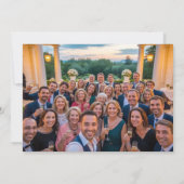 Classic Birthday Party Foto Gray Flat Dankeskarte (Rückseite)