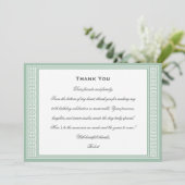 Classic Birthday Party Foto Green Flat Dankeskarte (Stehend Vorderseite)