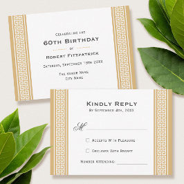 Classic Birthday Party Gold UAWG Response Card RSVP Karte