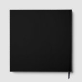 Classic Black 12"x12" Gästebuch mit benutzerdefini (Rückseite)