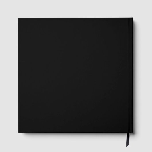 Classic Black 12"x12" Gästebuch mit benutzerdefini (Rückseite)