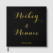 Classic Black 12"x12" Gästebuch mit benutzerdefini (Vorderseite)