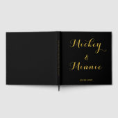 Classic Black 12"x12" Gästebuch mit benutzerdefini (Voll)