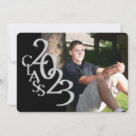 Classic Black 2023 Foto Abschluss Einladung