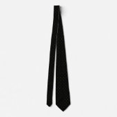 Classic Black and Bright Yellow Dot Tie for Him Krawatte (Rückseite)