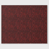 Classic Black and Glitter Red Houndstooth Pattern Geschenkpapier (Flach)
