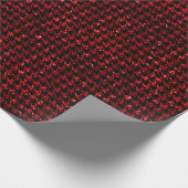 Classic Black and Glitter Red Houndstooth Pattern Geschenkpapier (Ecke)
