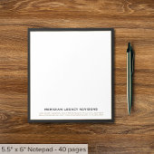 Classic Black and Gold Business Notepad Notizblock