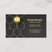 Classic Black and Gold Honeycomb Visitenkarte (Vorderseite)