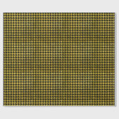 Classic Black and Gold Houndstooth Pattern Geschenkpapier (Flach)