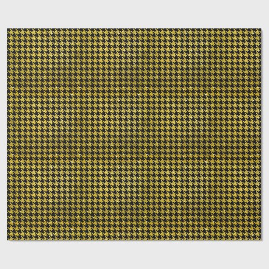 Classic Black and Gold Houndstooth Pattern  Geschenkpapier (Flach)
