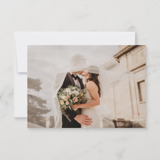 Classic Black and Gold Wedding Dankeschön Karten (Rückseite)