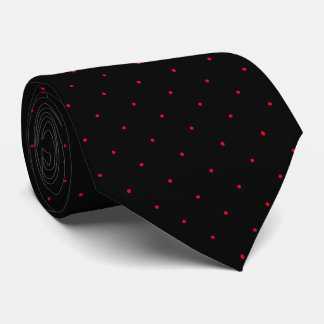 Classic Black and Red Polka Dot Krawatte für Ihn