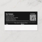 Classic Black and White Custom Image Company Empfehlungskarte (Rückseite)