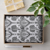 Classic Black and White Damask Textile Pattern Seidenpapier (Geschenk)