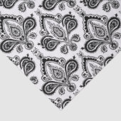 Classic Black and White Damask Textile Pattern Seidenpapier (Ausschnitt)